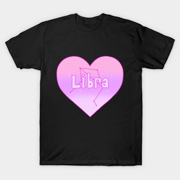 Libra Constellation Heart T-Shirt by novembersgirl